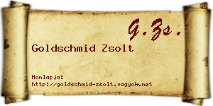 Goldschmid Zsolt névjegykártya